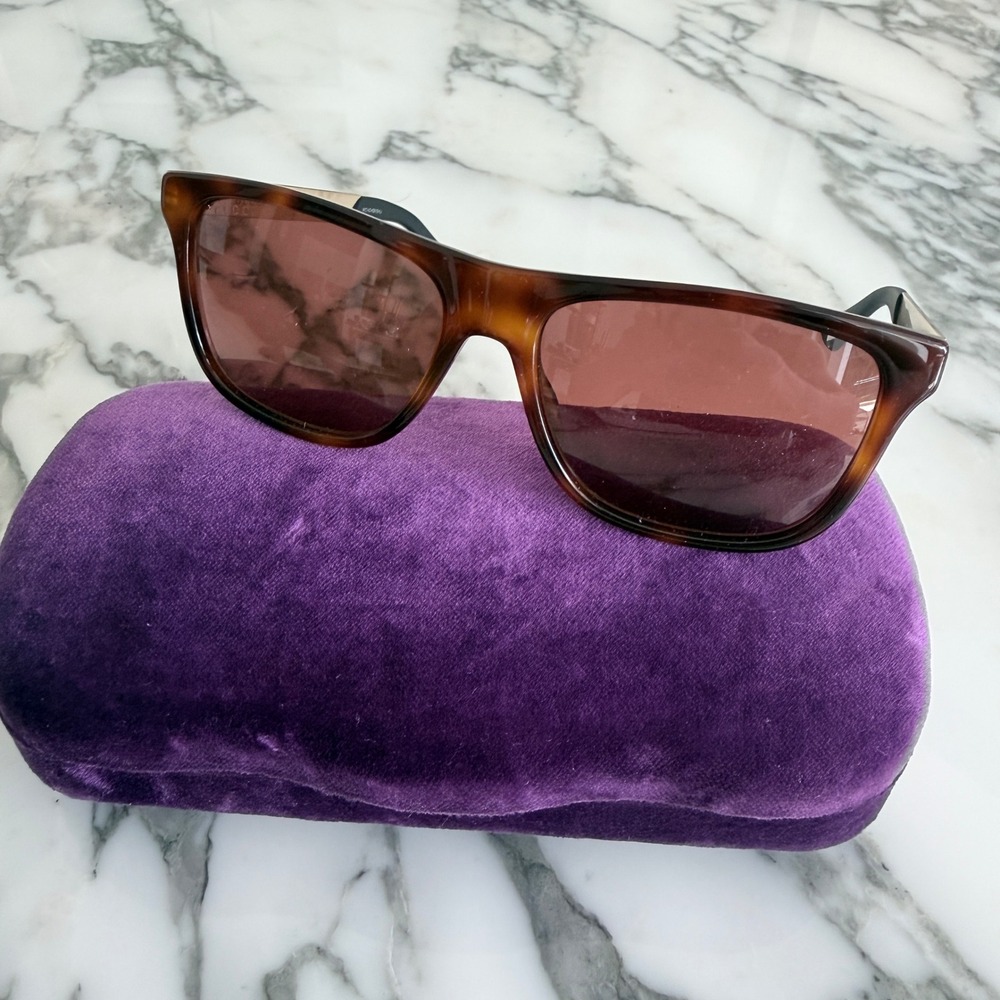 Gucci Sunglasses GG0687S 004 Brown‎ Tortoise Gold Mens Unisex Made in Italy